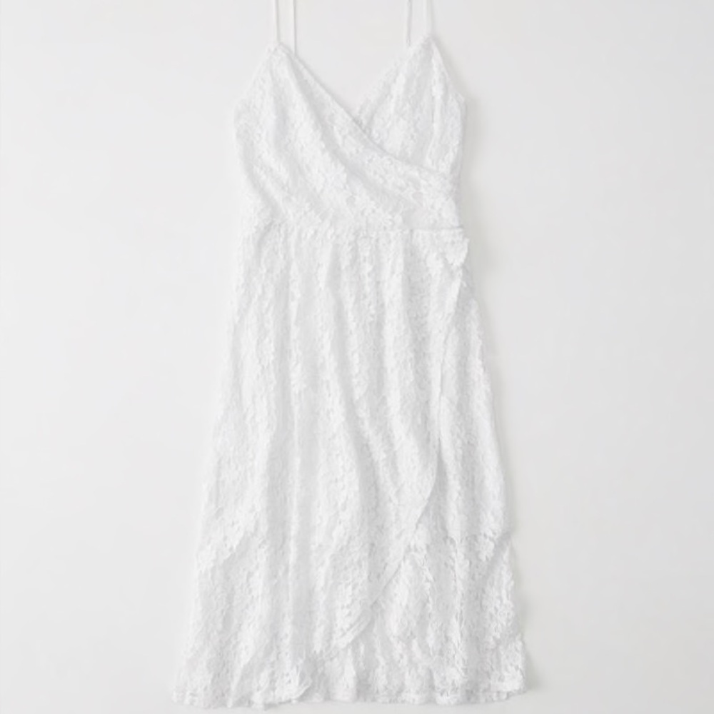 Abercrombie & Fitch XXSP White Lace High-low Dress